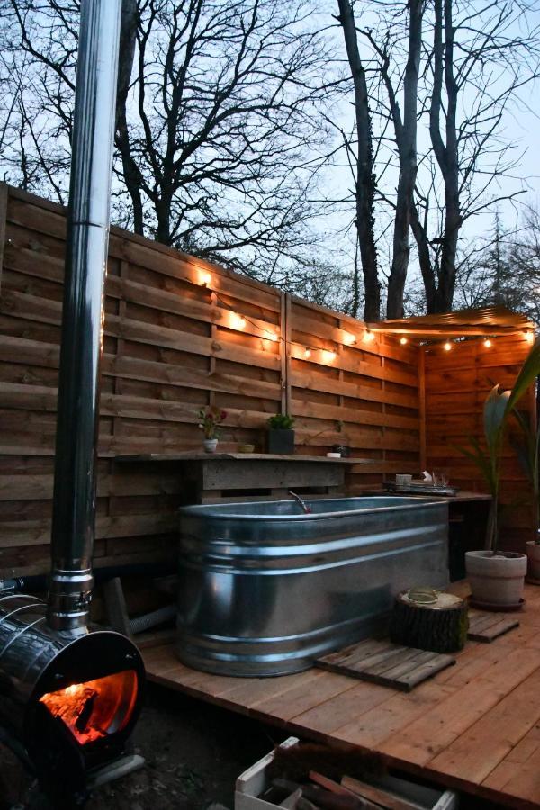 Tente bivouac&Spa privé avec poêle à bois Idrac-Respailles Exterior foto