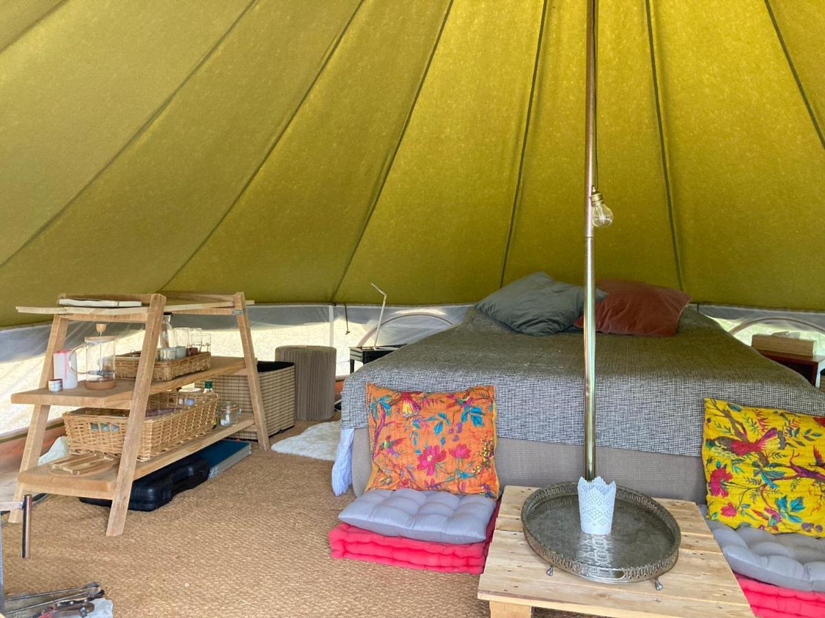 Tente bivouac&Spa privé avec poêle à bois Idrac-Respailles Exterior foto