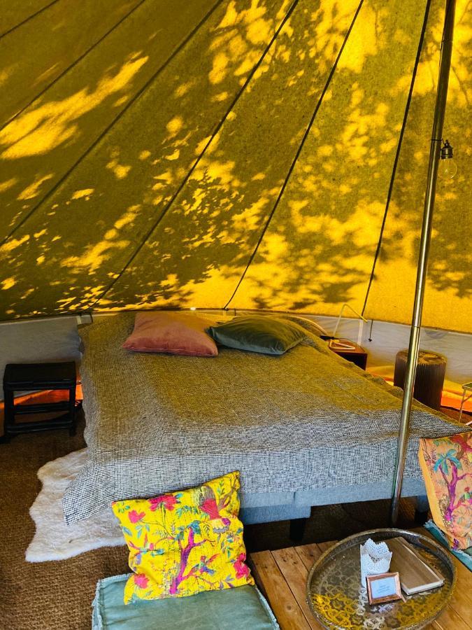 Tente bivouac&Spa privé avec poêle à bois Idrac-Respailles Exterior foto